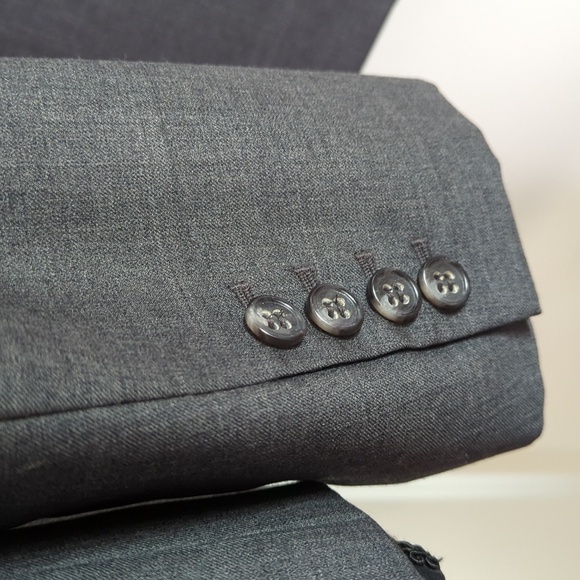 Ann Taylor Cashmere Wool Gray Suit Jacket 8P Audrey Trousers 6 Office Siren - Picture 8 of 16